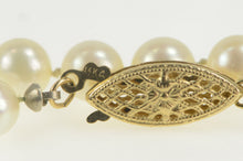Load image into Gallery viewer, 14K 5.9mm Pearl Beaded Strand Classic Statement Necklace 16.5&quot; Yellow Gold