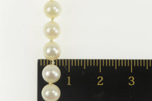 Load image into Gallery viewer, 14K 5.9mm Pearl Beaded Strand Classic Statement Necklace 16.5&quot; Yellow Gold