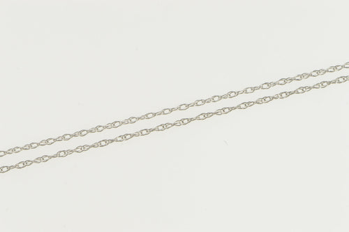 14K 0.6mm Rolling Spiral Twist Link Simple Chain Necklace 17.75