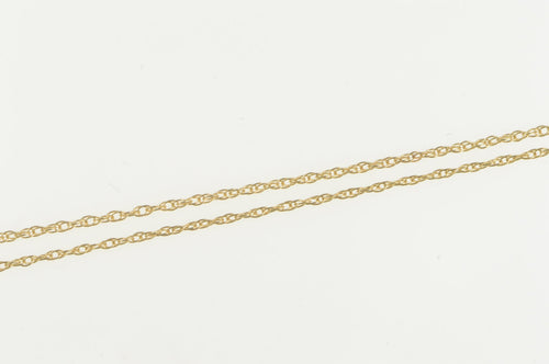 14K 1.1mm Cable Rolling Twist Spiral Chain Necklace 18.5