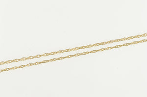 14K 1.1mm Cable Rolling Twist Spiral Chain Necklace 18.5" Yellow Gold