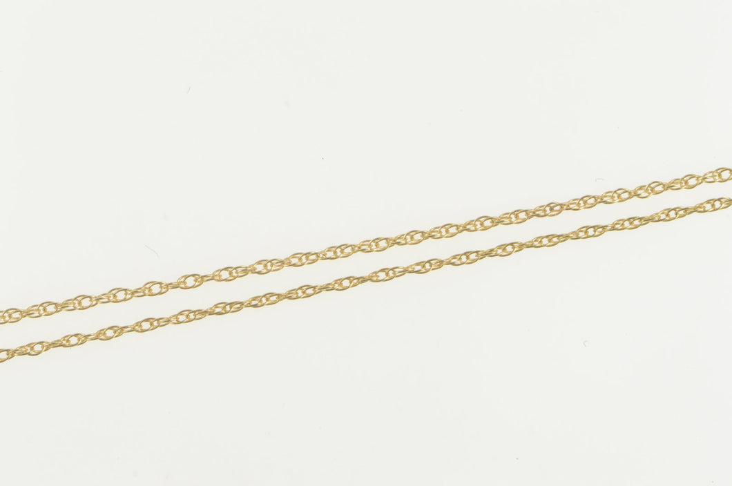 14K 1.1mm Cable Rolling Twist Spiral Chain Necklace 18.5