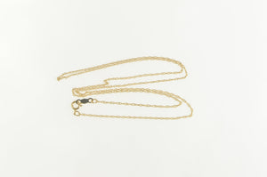 14K 1.1mm Cable Rolling Twist Spiral Chain Necklace 18.5" Yellow Gold