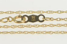 Load image into Gallery viewer, 14K 1.1mm Cable Rolling Twist Spiral Chain Necklace 18.5&quot; Yellow Gold