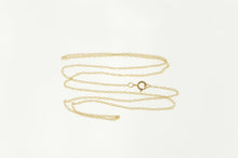 Load image into Gallery viewer, 10K 0.8mm Twist Chain Rolling Cable Link Necklace 18&quot; Yellow Gold