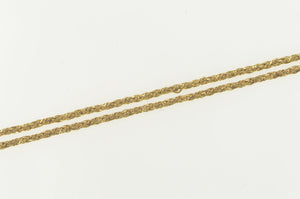 14K 1.1mm Rolling Cable Link Round Twist Chain Necklace 19.75" Yellow Gold