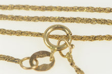 Load image into Gallery viewer, 14K 1.1mm Rolling Cable Link Round Twist Chain Necklace 19.75&quot; Yellow Gold