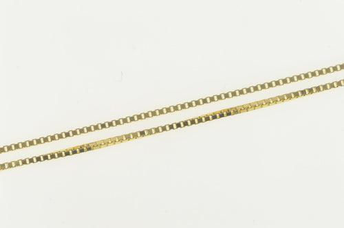 14K 0.8mm Box Chain Simple Square Link Long Necklace 30