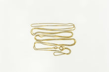 Load image into Gallery viewer, 14K 0.8mm Box Chain Simple Square Link Long Necklace 30&quot; Yellow Gold