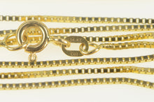 Load image into Gallery viewer, 14K 0.8mm Box Chain Simple Square Link Long Necklace 30&quot; Yellow Gold