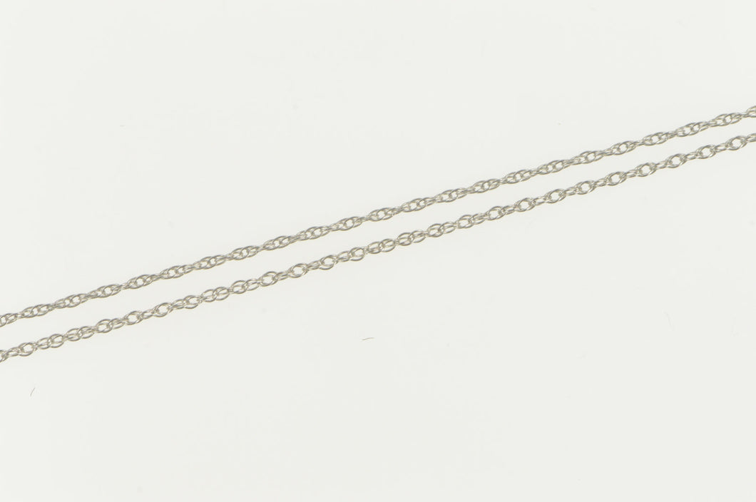 10K 0.7mm Rolling Rope Link Twist Chain Necklace 19.5