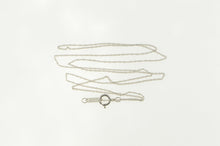 Load image into Gallery viewer, 10K 0.7mm Rolling Rope Link Twist Chain Necklace 19.5&quot; White Gold