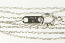 Load image into Gallery viewer, 10K 0.7mm Rolling Rope Link Twist Chain Necklace 19.5&quot; White Gold
