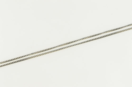 14K 0.7mm Square Chain Classic Box Link Necklace 18