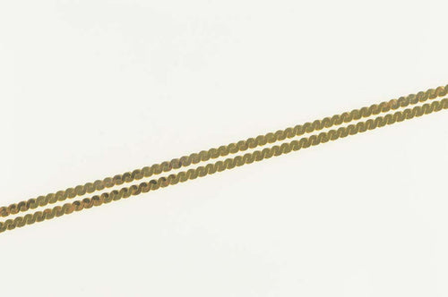 14K 1.3mm Wavy Serpentine Link Long Chain Necklace 29.5