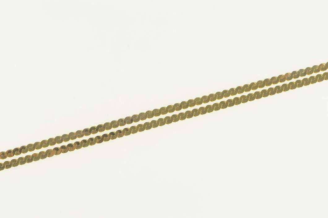 14K 1.3mm Wavy Serpentine Link Long Chain Necklace 29.5