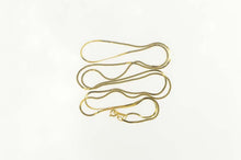 Load image into Gallery viewer, 14K 1.3mm Wavy Serpentine Link Long Chain Necklace 29.5&quot; Yellow Gold