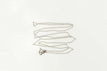Load image into Gallery viewer, 14K 0.9mm Classic Simple Chain Cable Link Necklace 17.5&quot; White Gold