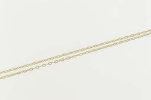 Load image into Gallery viewer, 14K 1.1mm Oval Link Cable Chain Simple Necklace 17.75&quot; Yellow Gold