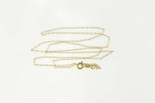Load image into Gallery viewer, 14K 1.1mm Oval Link Cable Chain Simple Necklace 17.75&quot; Yellow Gold