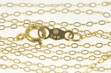 Load image into Gallery viewer, 14K 1.1mm Oval Link Cable Chain Simple Necklace 17.75&quot; Yellow Gold