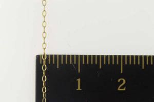 14K 1.1mm Oval Link Cable Chain Simple Necklace 17.75" Yellow Gold