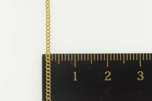 14K 1.5mm Curb Link Classic Simple Chain Necklace 20.75" Yellow Gold