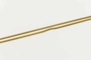 14K 1.2mm Classic Snake Link Round Chain Necklace 15.75" Yellow Gold