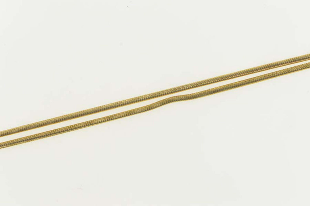 14K 1.2mm Classic Snake Link Round Chain Necklace 15.75