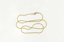 Load image into Gallery viewer, 14K 1.2mm Classic Snake Link Round Chain Necklace 15.75&quot; Yellow Gold