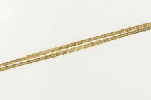Load image into Gallery viewer, 14K 9.0mm Wheat Palma Squared Chain Link Necklace 20&quot; Yellow Gold