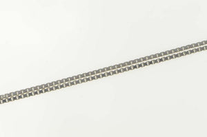 14K 1.1mm Box Chain Square Classic Link Necklace 22" White Gold