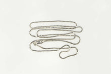 Load image into Gallery viewer, 14K 1.1mm Box Chain Square Classic Link Necklace 22&quot; White Gold