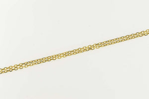 14K 1.4mm Squared Link Classic Cable Chain Necklace 23.75" Yellow Gold
