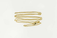 Load image into Gallery viewer, 14K 1.4mm Squared Link Classic Cable Chain Necklace 23.75&quot; Yellow Gold