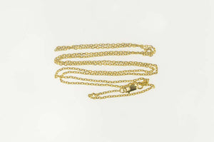 14K 1.4mm Squared Link Classic Cable Chain Necklace 23.75" Yellow Gold