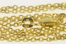 Load image into Gallery viewer, 14K 1.4mm Squared Link Classic Cable Chain Necklace 23.75&quot; Yellow Gold