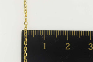 14K 1.4mm Squared Link Classic Cable Chain Necklace 23.75" Yellow Gold
