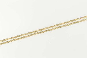14K 1.2mm Twist Link Spiral Rolling Chain Necklace 17.5" Yellow Gold