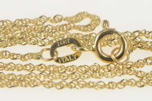 Load image into Gallery viewer, 14K 1.2mm Twist Link Spiral Rolling Chain Necklace 17.5&quot; Yellow Gold