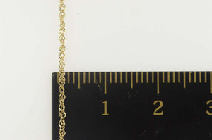 14K 1.2mm Twist Link Spiral Rolling Chain Necklace 17.5" Yellow Gold