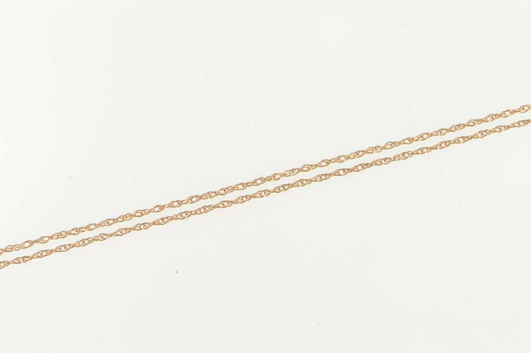 14K 0.7mm Classic Cable Link Spiral Twist Chain Necklace 16