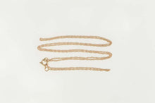 Load image into Gallery viewer, 14K 0.7mm Classic Cable Link Spiral Twist Chain Necklace 16&quot; Rose Gold