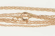 Load image into Gallery viewer, 14K 0.7mm Classic Cable Link Spiral Twist Chain Necklace 16&quot; Rose Gold