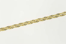 Load image into Gallery viewer, 14K 1.2mm Curb Twist Rolling Flat Chain Link Necklace 17.75&quot; Yellow Gold