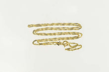 Load image into Gallery viewer, 14K 1.2mm Curb Twist Rolling Flat Chain Link Necklace 17.75&quot; Yellow Gold