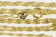 Load image into Gallery viewer, 14K 1.2mm Curb Twist Rolling Flat Chain Link Necklace 17.75&quot; Yellow Gold