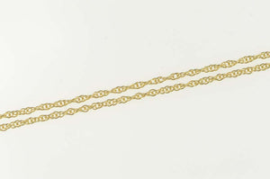 14K 1.1mm Rolling Cable Twist Link Chain Necklace 18" Yellow Gold
