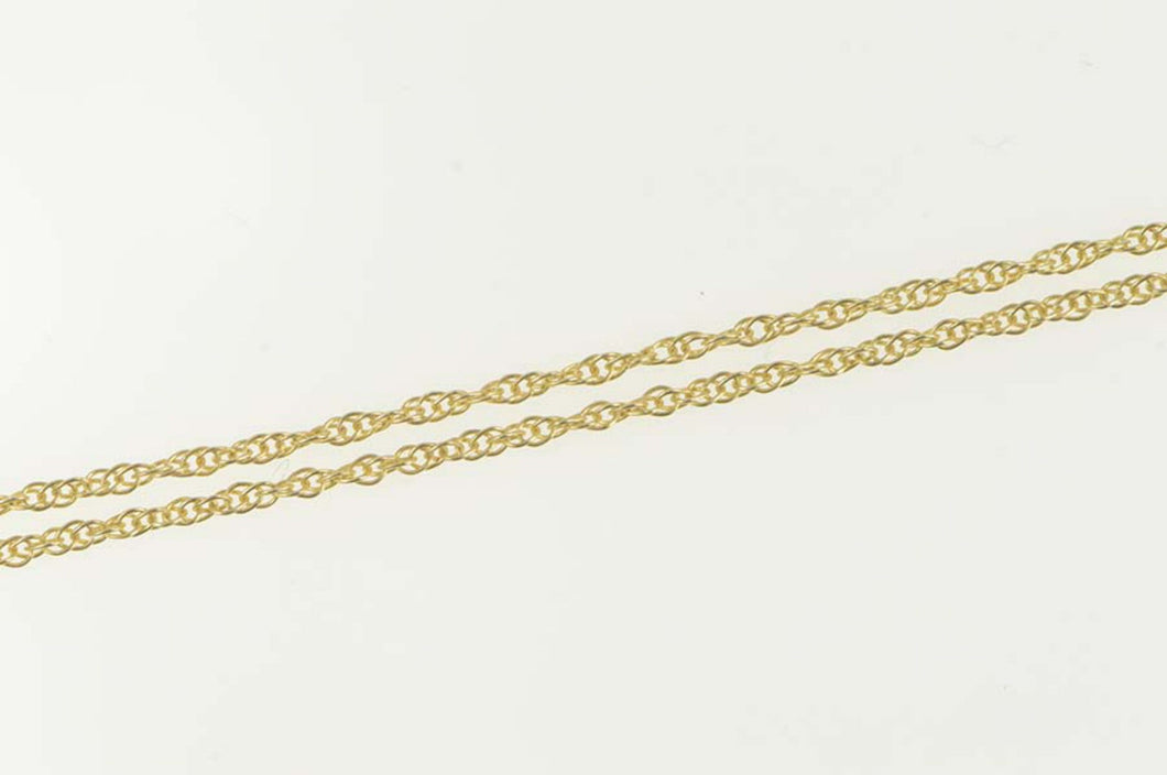 14K 1.1mm Rolling Cable Twist Link Chain Necklace 18