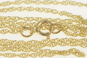 14K 1.1mm Rolling Cable Twist Link Chain Necklace 18" Yellow Gold